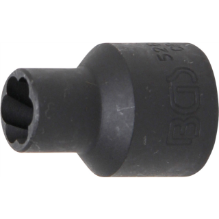 Spiral-Profil-Steckschlüssel-Einsatz / Schraubenausdreher | Antrieb Innenvierkant 12,5 mm (1/2") | SW 10 mm