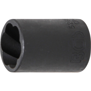 Spiral-Profil-Steckschlüssel-Einsatz / Schraubenausdreher | Antrieb Innenvierkant 12,5 mm (1/2") | SW 17 mm