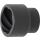 Spiral-Profil-Steckschlüssel-Einsatz / Schraubenausdreher | Antrieb Innenvierkant 20 mm (3/4") | SW 36 mm