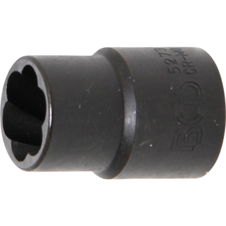 Spiral-Profil-Steckschlüssel-Einsatz / Schraubenausdreher | Antrieb Innenvierkant 10 mm (3/8") | SW 13 mm