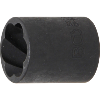 Spiral-Profil-Steckschlüssel-Einsatz / Schraubenausdreher | Antrieb Innenvierkant 10 mm (3/8") | SW 19 mm