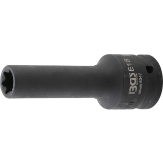 Kraft-Steckschlüssel-Einsatz E-Profil, tief | Antrieb Innenvierkant 20 mm (3/4") | SW E18 mm