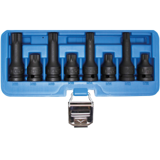 Kraft-Bit-Einsatz-Satz | Antrieb Innenvierkant 12,5 mm (1/2") | Innenvielzahn (für XZN) M12 - M18 | 8-tlg.