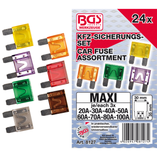 Kfz-Sicherungs-Sortiment | Maxi | 24-tlg.