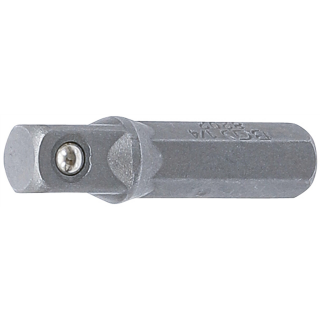 Bit-Knarren-Adapter | Außensechskant 6,3 mm (1/4") - Außenvierkant 6,3 mm (1/4") | 30 mm