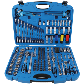 Steckschlüssel-Satz Wellenprofil | Antrieb 6,3 mm (1/4") / 10 mm (3/8") / 12,5 mm (1/2") | 218-tlg.