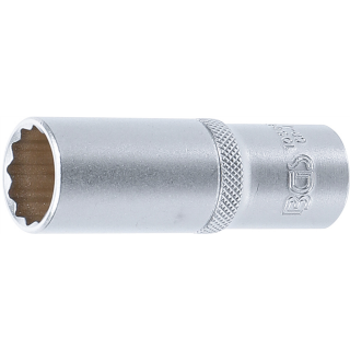 Steckschlüssel-Einsatz Zwölfkant, tief | Antrieb Innenvierkant 12,5 mm (1/2") | SW 19 mm