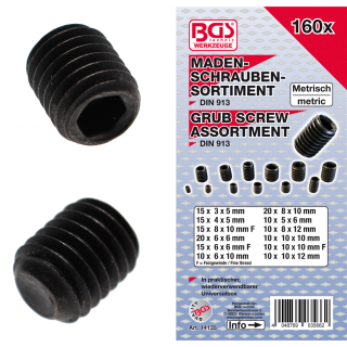 Madenschrauben-Sortiment | 160-tlg.
