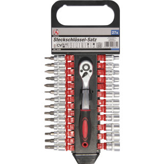 Steckschlüssel-Satz | Antrieb 6,3 mm (1/4") | SW 4 - 13 mm | 27-tlg.