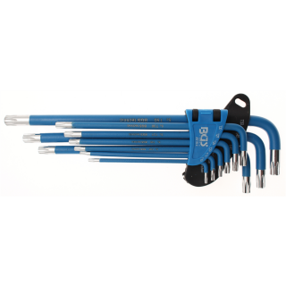 Winkelschlüssel-Satz | T-Profil (für Torx) / T-Profil (für Torx) mit Bohrung T10 - T50 | 9-tlg.