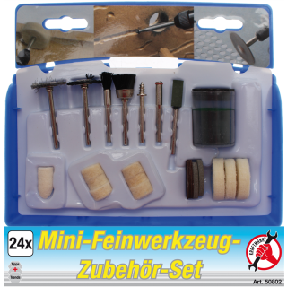 Mini-Feinwerkzeug-Zubehör-Satz | 24-tlg.