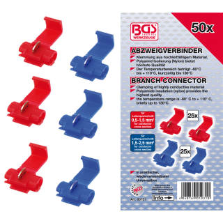 Abzweigverbinder-Sortiment | 50-tlg.