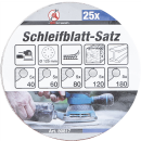 Schleifblatt-Satz für Exzenterschleifer | Ø 125 mm | K 40 - 180 | 25-tlg.