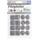 Filzgleiter-Satz | braun | 32-tlg.
