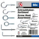 Schraubhaken-Sortiment | 80-tlg.