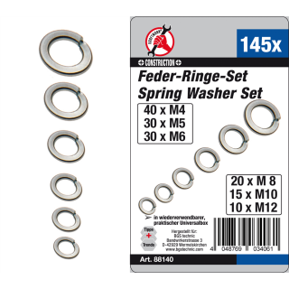 Federringe-Sortiment | M4 - M12 | 145-tlg.