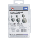 Muttern-Sortiment | selbstsichernd | metrisch | M4 - M12 | 53-tlg.