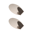Edelstahl-Klebehaken | 45 x 70 mm | 1,5 kg | 2-tlg.